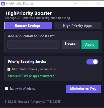 HighPriority Booster